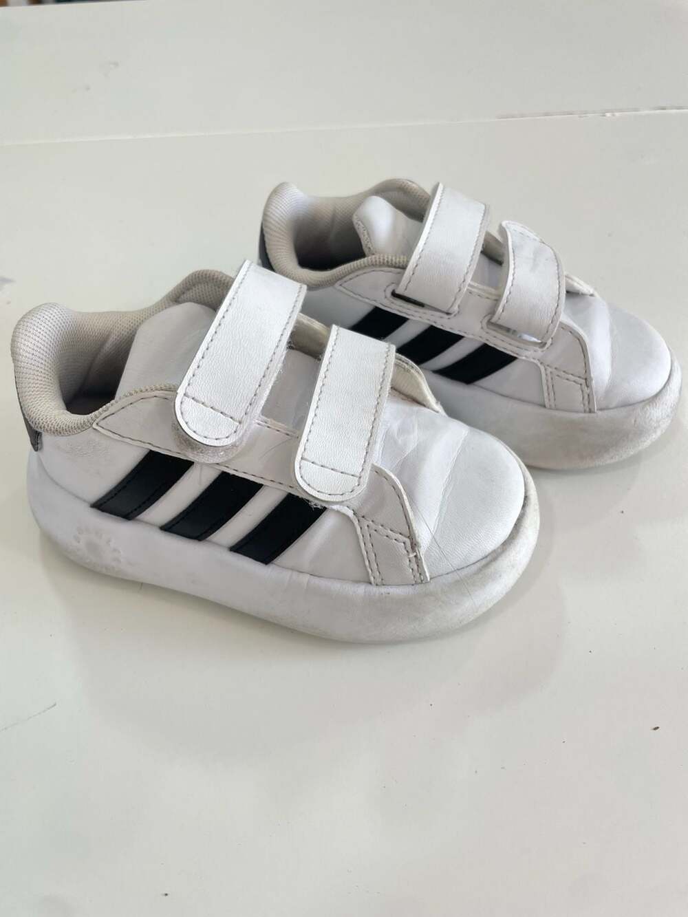 adidas Grand Court 3.0 CF I Size 7K White Black Sneakers